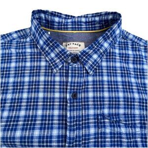 FatFace Shirt Mens XXL Blue Plaid Long Sleeve Regular Fit Brushed Cotton Casual